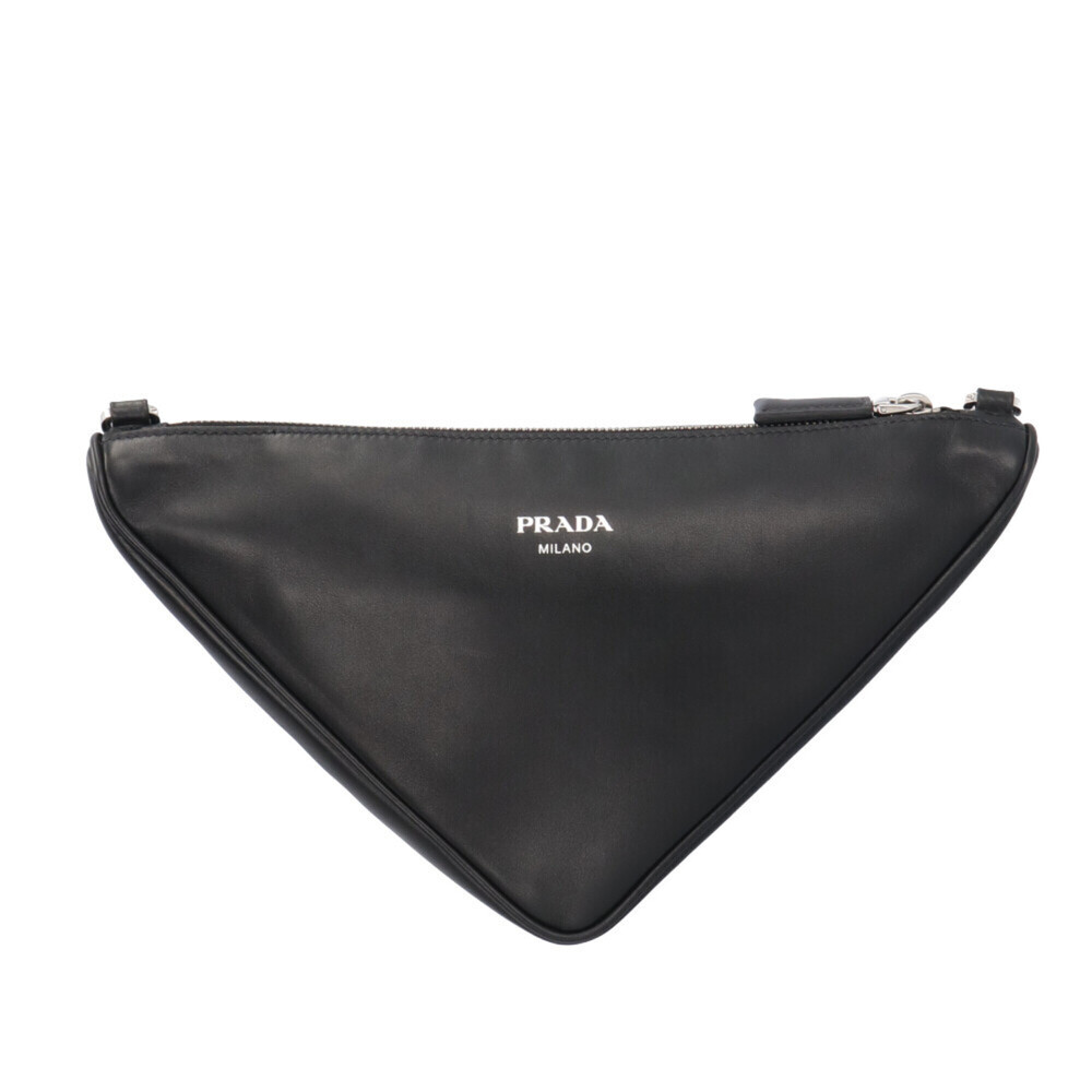 Prada Triangle Double Shoulder Bag, Saffiano Leather 2VH157, Black, Men's and... - Picture 7 of 14